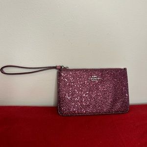 Pink Glitter Coach wristlet
